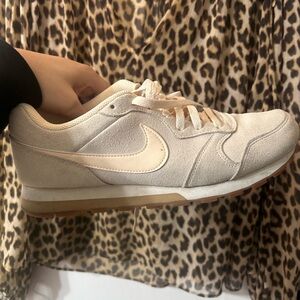 Nike Women's Beige and White Sneakers